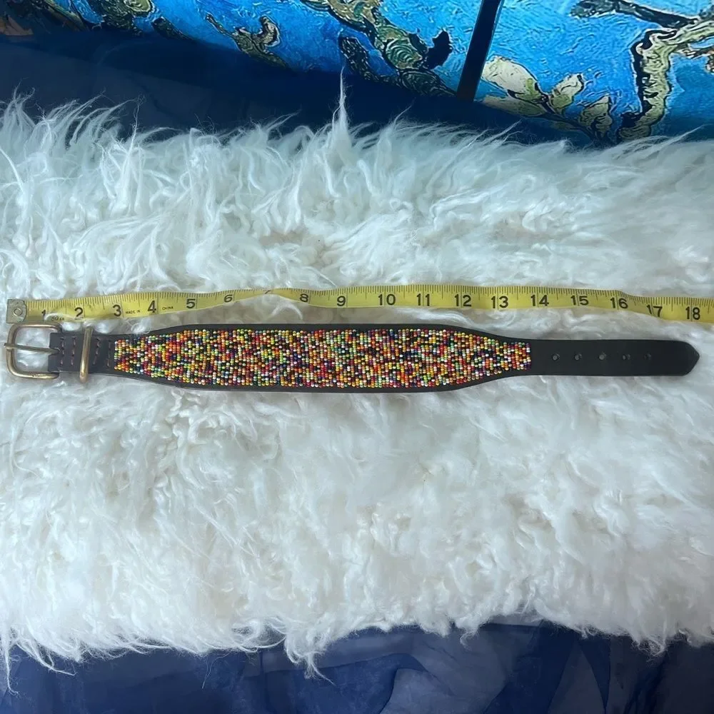 Hand Beaded dog collar The Kenyan Collection